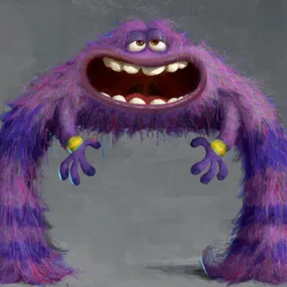 DISNEY PIXAR MONSTERS UNIVERSITY Art TALKING Purple Monster Arch Shaped - Picture 7 of 9